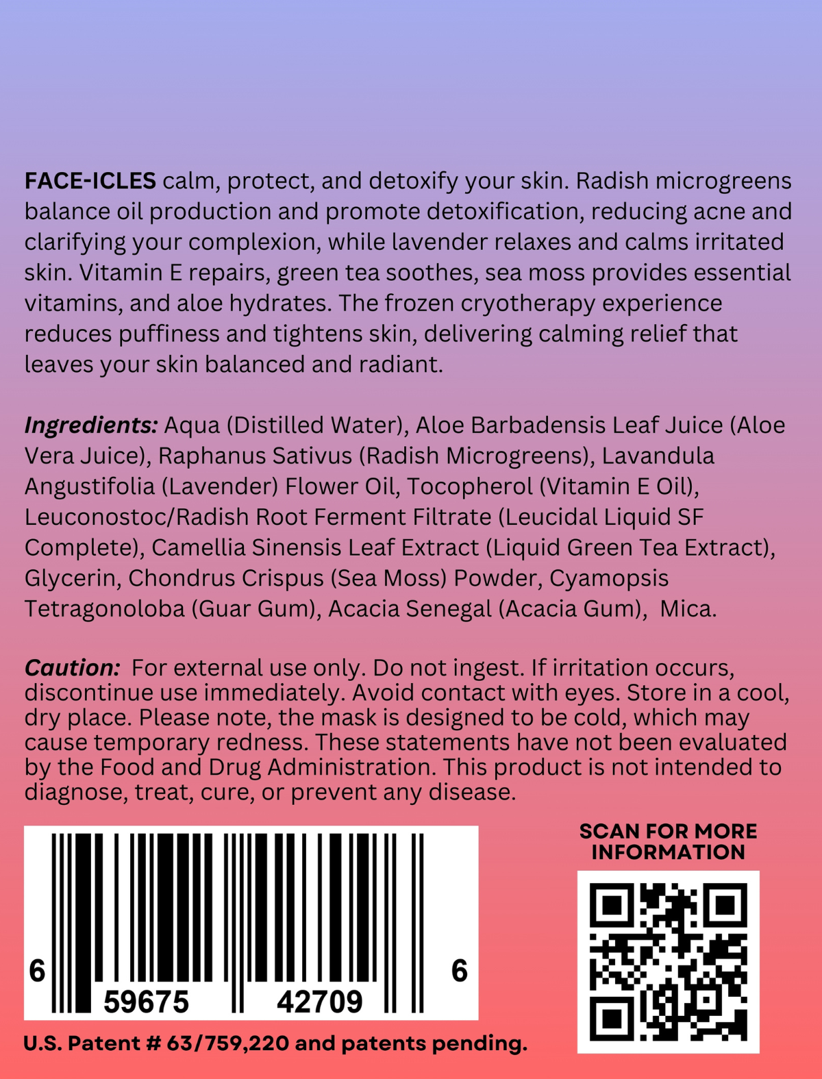 Face-icles - Radish Lavender