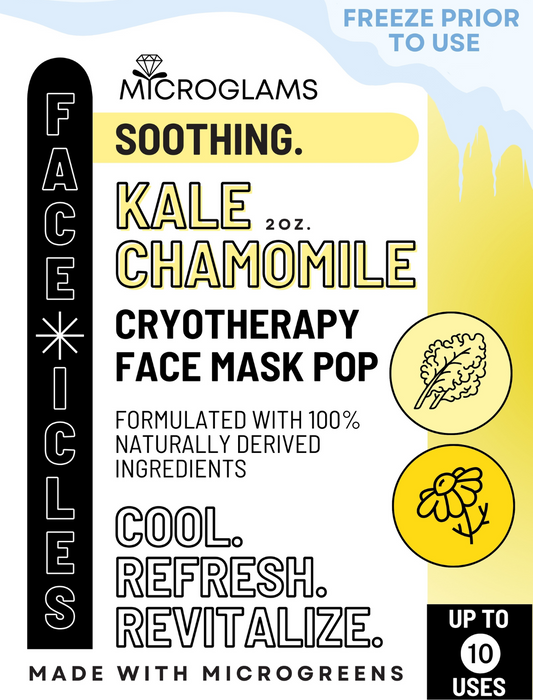 Microglams Kale Chamomile Cryotherapy Face-icles - 2 oz