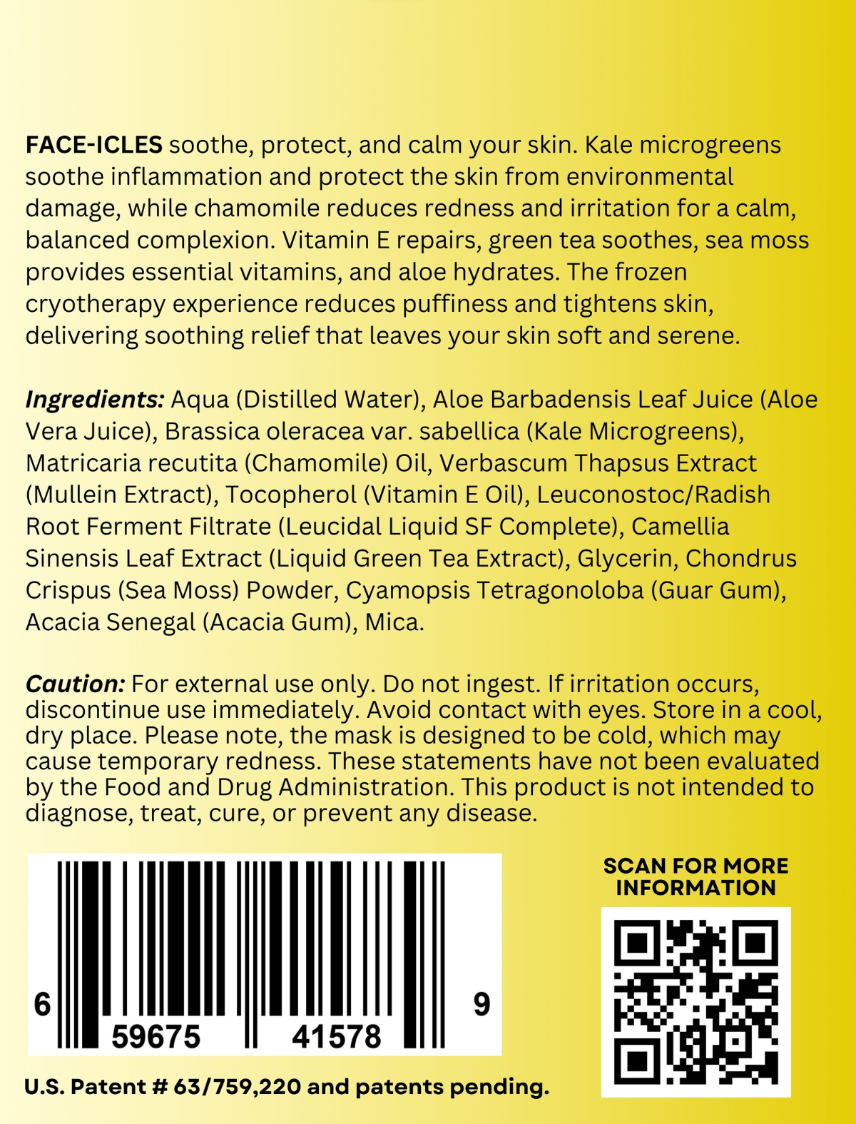 Face-icles - Kale Chamomile