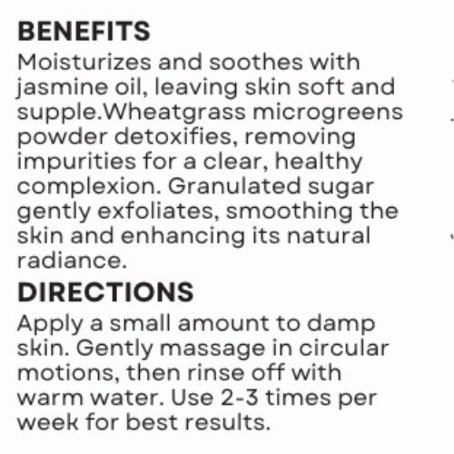 Salt Scrub - Wheatgrass Jasmine
