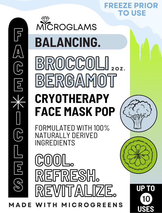 Microglams Broccoli Bergamot Cryotherapy Face-icle - 2 oz