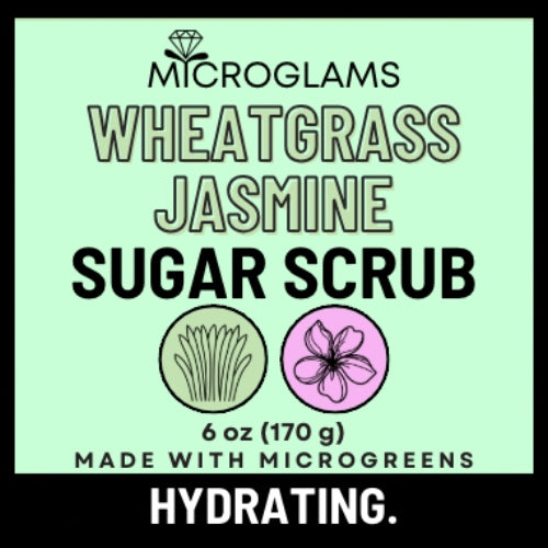Microglams Wheatgrass Jasmine Sugar Scrub - 6 oz