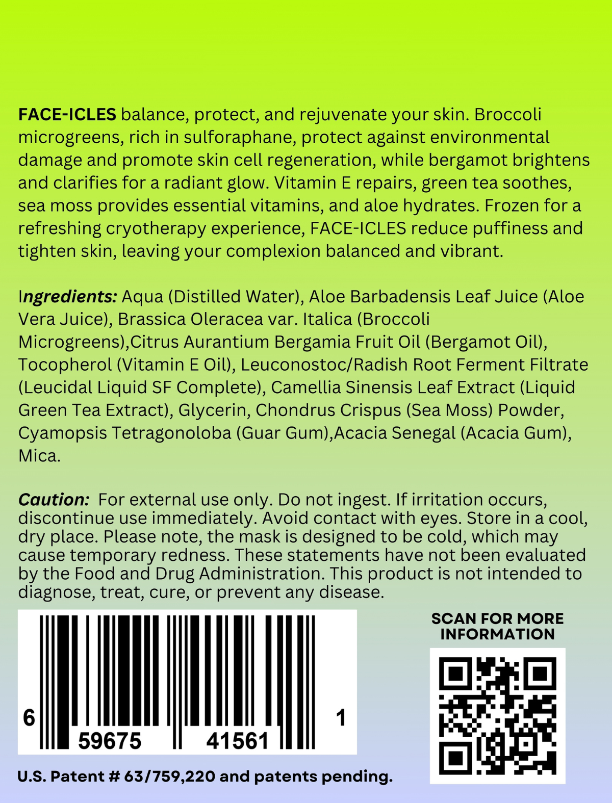 Face-icles - Broccoli Bergamot