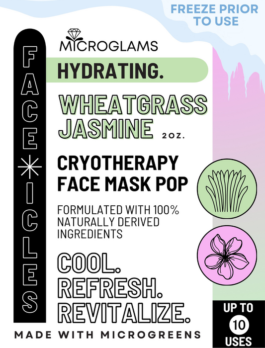 Microglams Wheatgrass Jasmine Cryotherapy Face-icle - 2 oz
