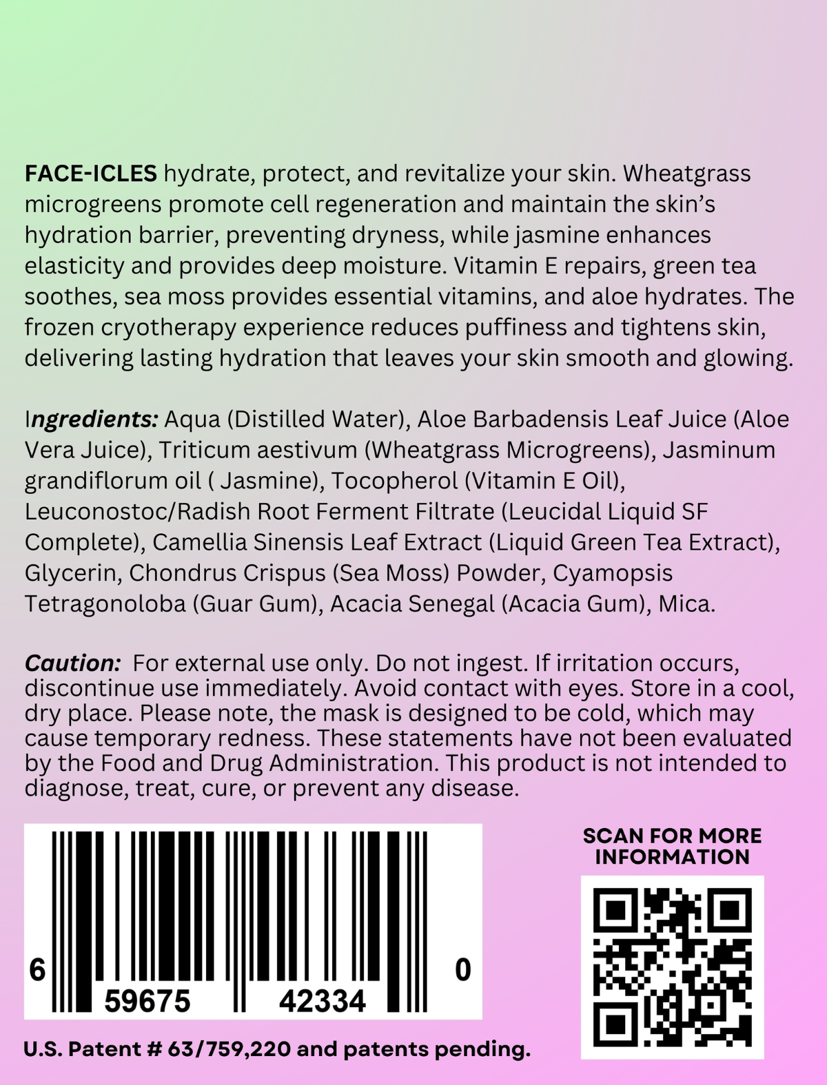 Face-icles - Wheatgrass Jasmine