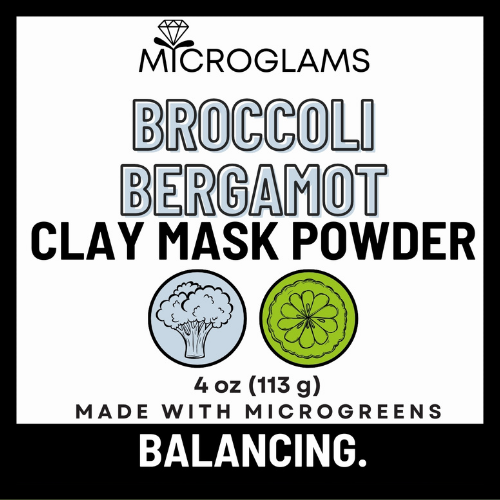Microglams Broccoli Bergamot Clay Mask Powder - 4 oz