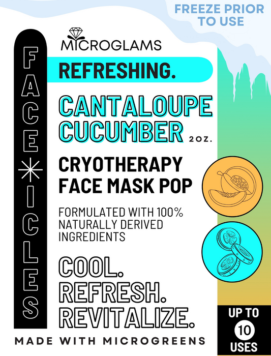 Microglams Cantaloupe Cucumber Cryotherapy Face-icles - 2 oz