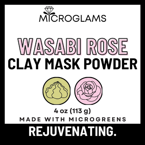 Microglams Wasabi Rose Clay Mask Powder - 4 oz