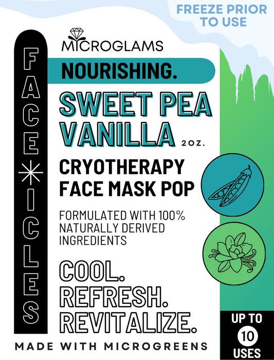 Microglams Sweet Pea Vanilla Cryotherapy Face-icle - 2 oz