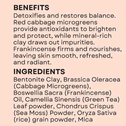 Bentonite Clay Mask - Cabbage Frankincense