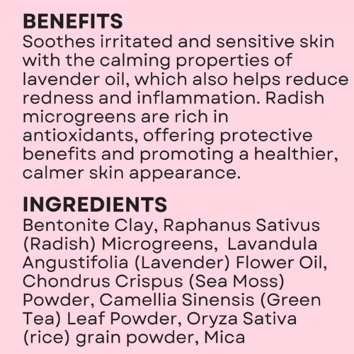 Bentonite Clay Mask - Radish Lavender