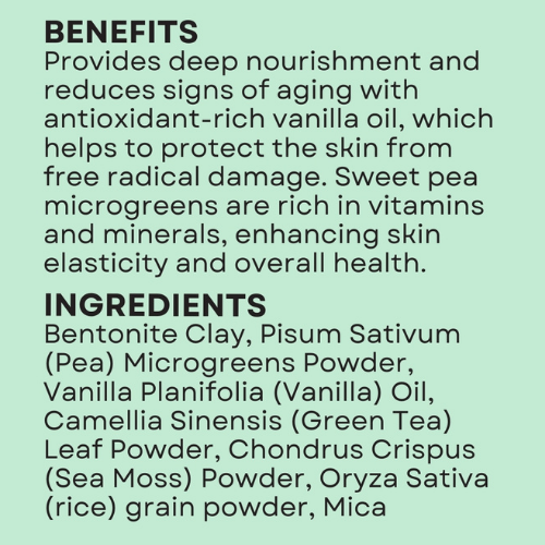 Bentonite Clay Mask - Sweet Pea Vanilla