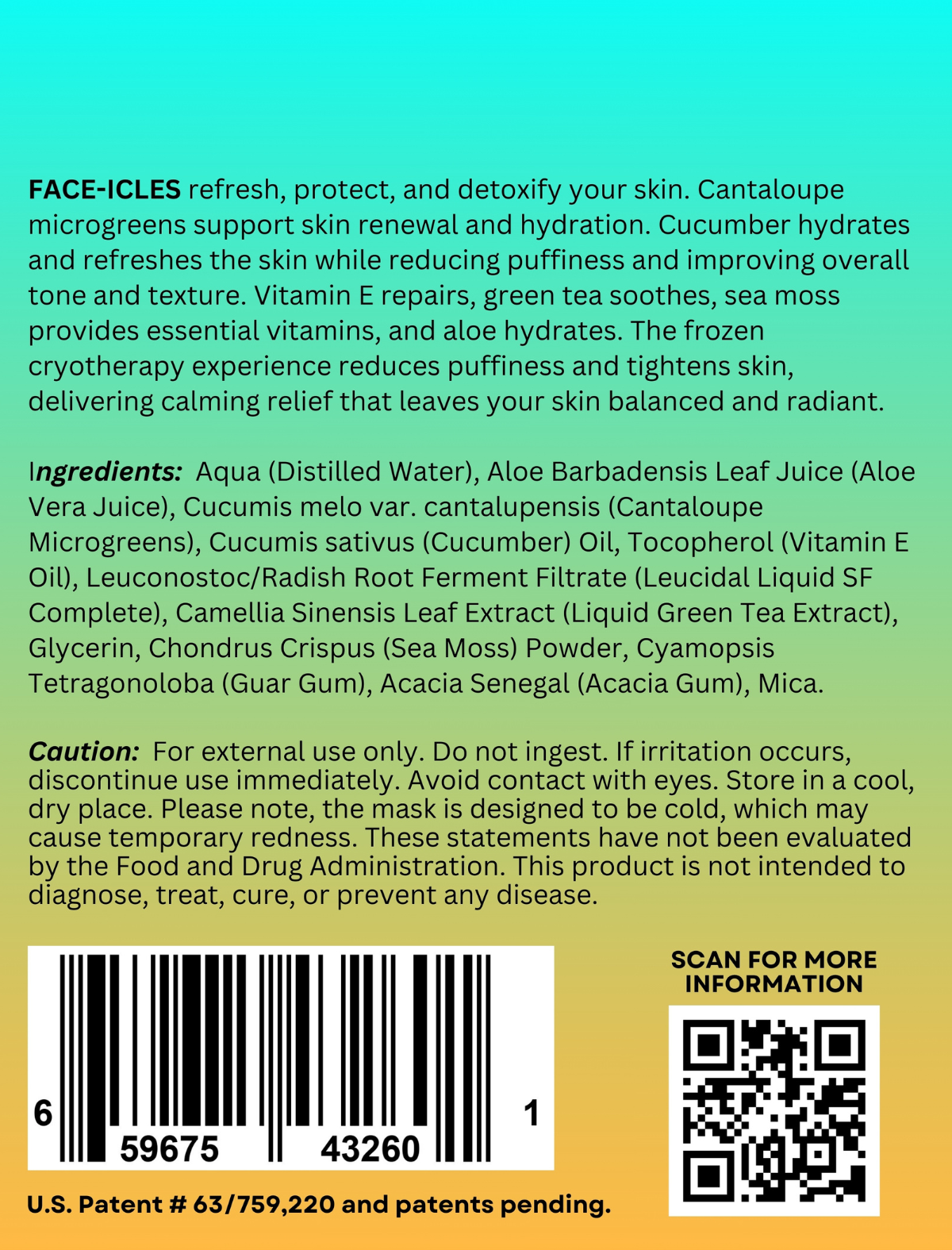 Face-icles - Cantaloupe Cucumber