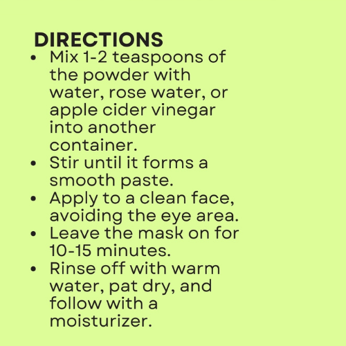 Bentonite Clay Mask - Brocolli Bergamot