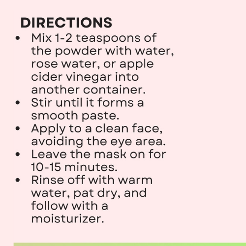 Bentonite Clay Mask - Wasabi Rose
