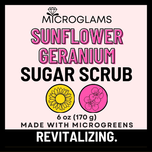 Microglams Sunflower Geranium Sugar Scrub - 6 oz