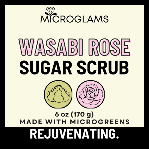 Microglams Wasabi Rose Sugar Scrub - 6 oz