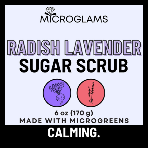 Microglams Radish Lavender Sugar Scrub - 6 oz