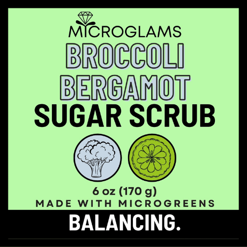 Microglams Broccoli Bergamot Sugar Scrub - 6 oz.