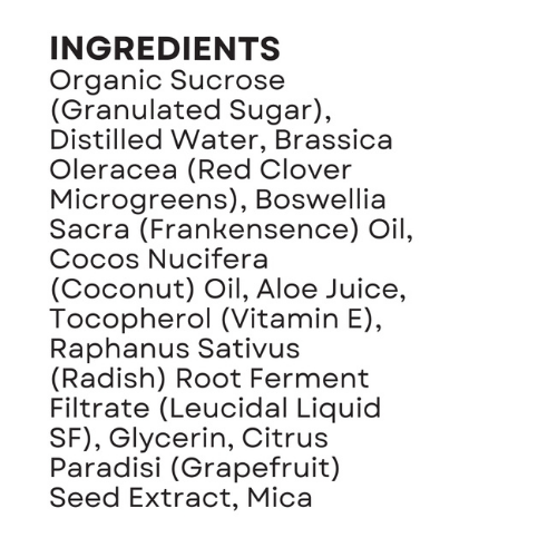 Microglams Red Clover Sandalwood Sugar Scrub - 6 oz