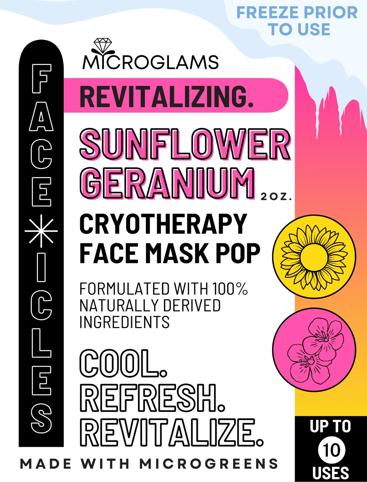 Face-icles - Sunflower Geranium