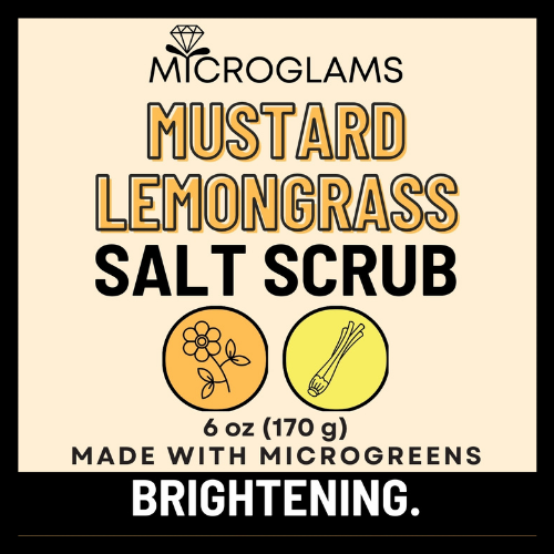 Microglams Mustard Lemongrass Salt Scrub - 6 oz