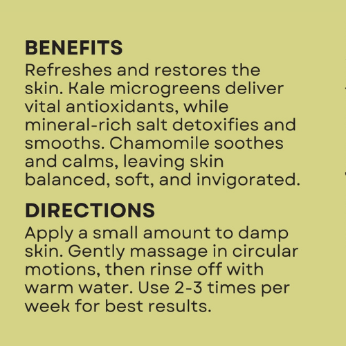Salt Scrub - Kale Chamomile
