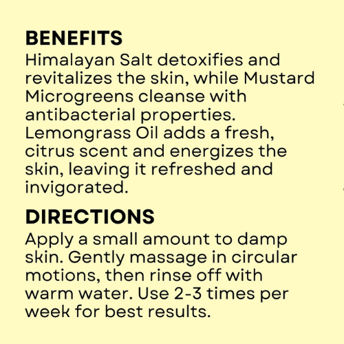 Salt Scrub - Mustard Lemongrass