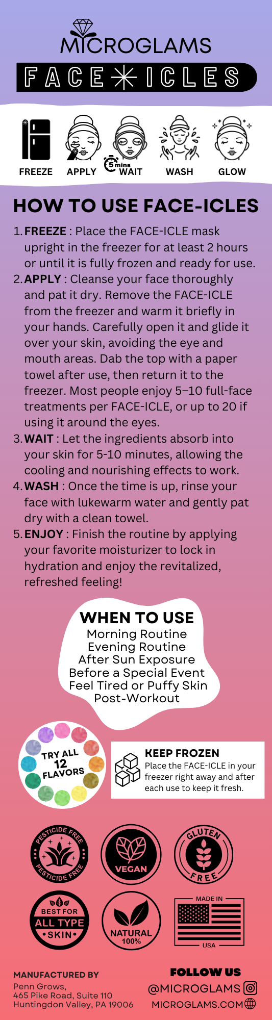 Face-icles - Radish Lavender