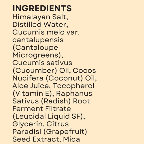 Microglams Cantaloupe Cucumber Salt Scrub - 6 oz