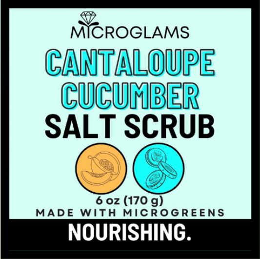 Microglams Cantaloupe Cucumber Salt Scrub - 6 oz