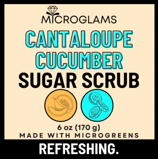 Microglams Cantaloupe Cucumber Sugar Scrub - 6 oz