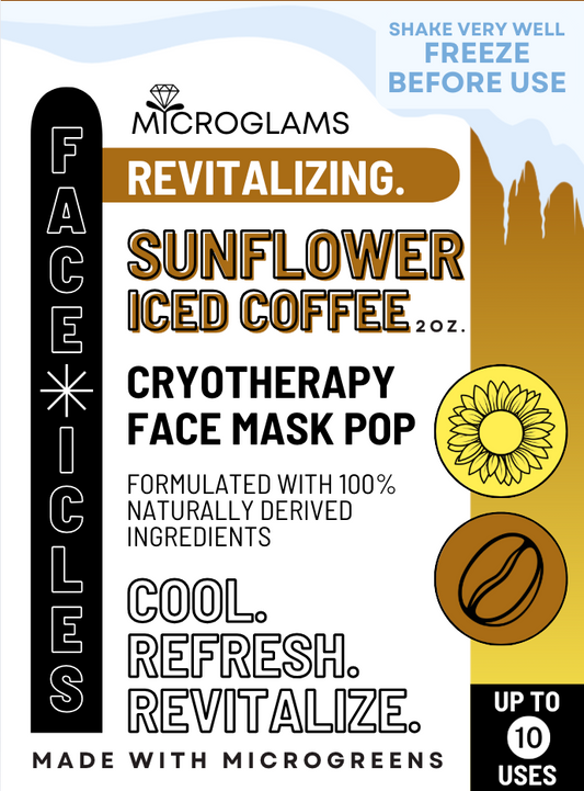 Microglams Sunflower Iced Coffee Cryotherapy Face-icles - 2 oz