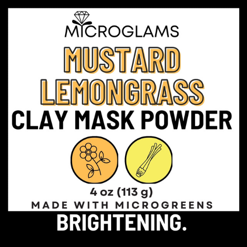 Microglams Mustard Lemongrass Clay Mask Powder - 4 oz