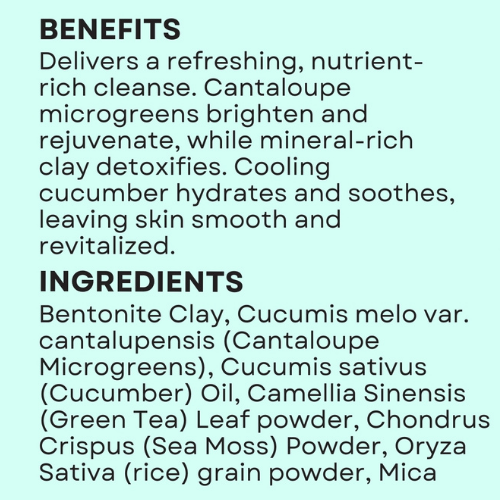 Bentonite Clay Mask - Cantaloupe Cucumber