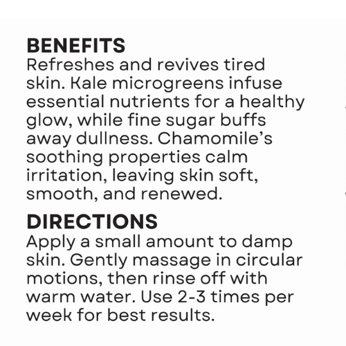Sugar Scrub - Kale Chamomile