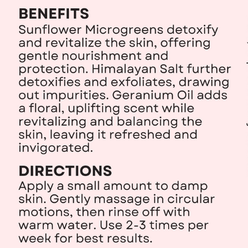 Salt Scrub - Sunflower Geranium