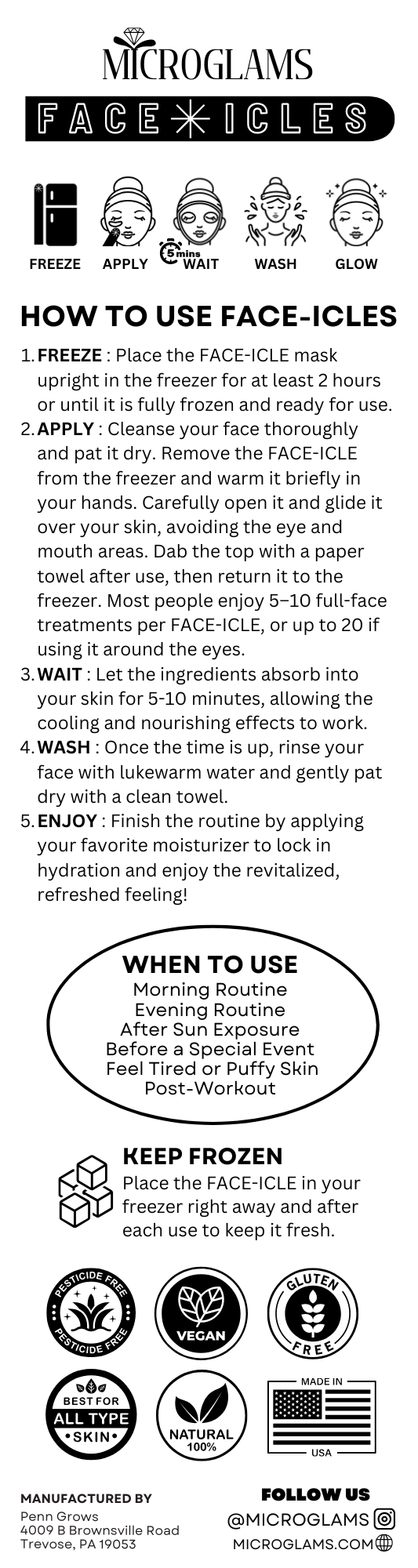 Microglams Sunflower Iced Coffee Cryotherapy Face-icles - 2 oz